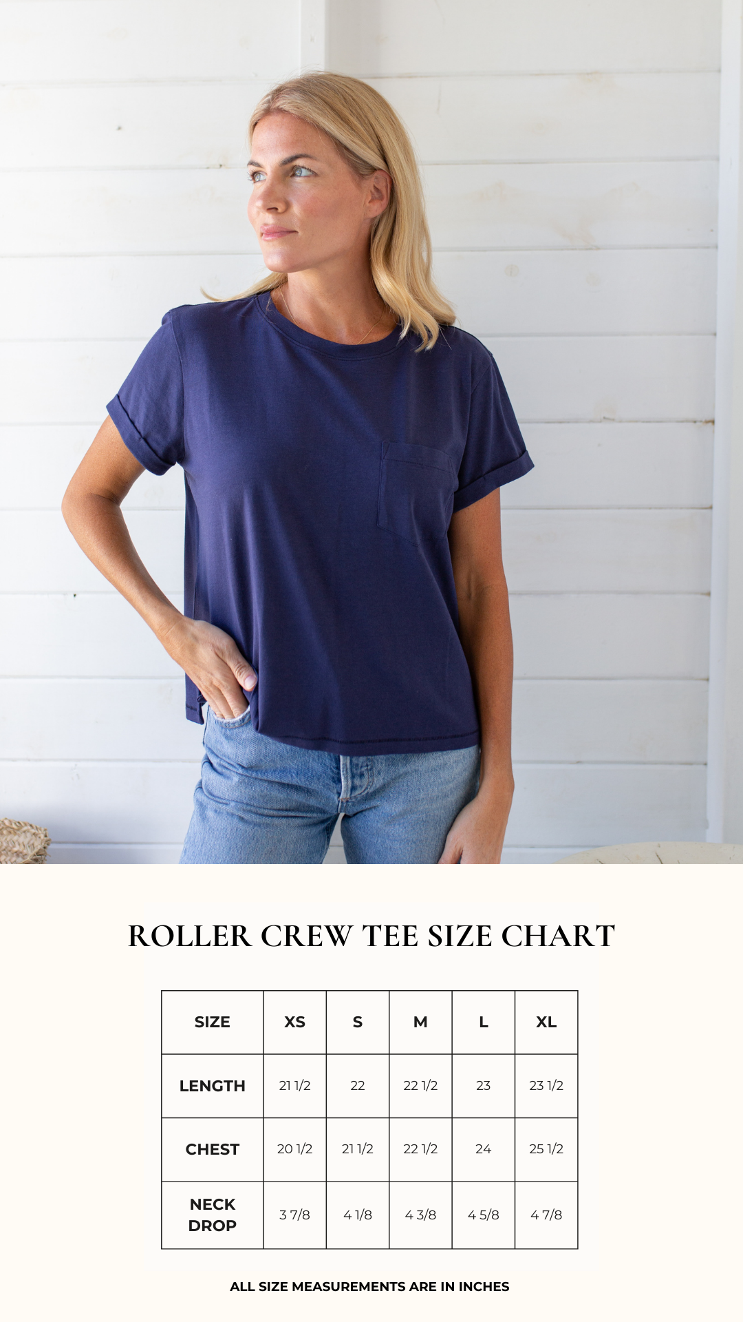 Short Sleeve Roller Crew Tee - Evening Blue