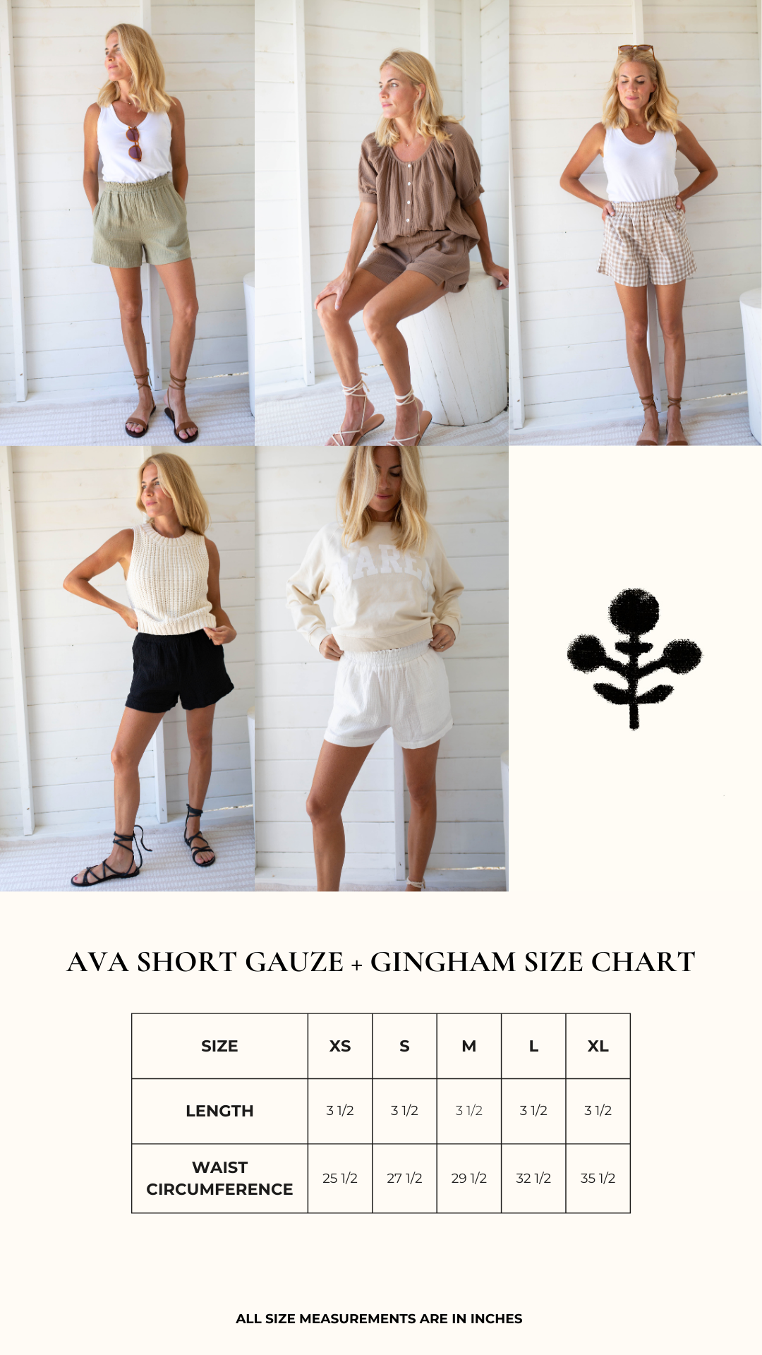 Ava Shorts - Dune Gingham