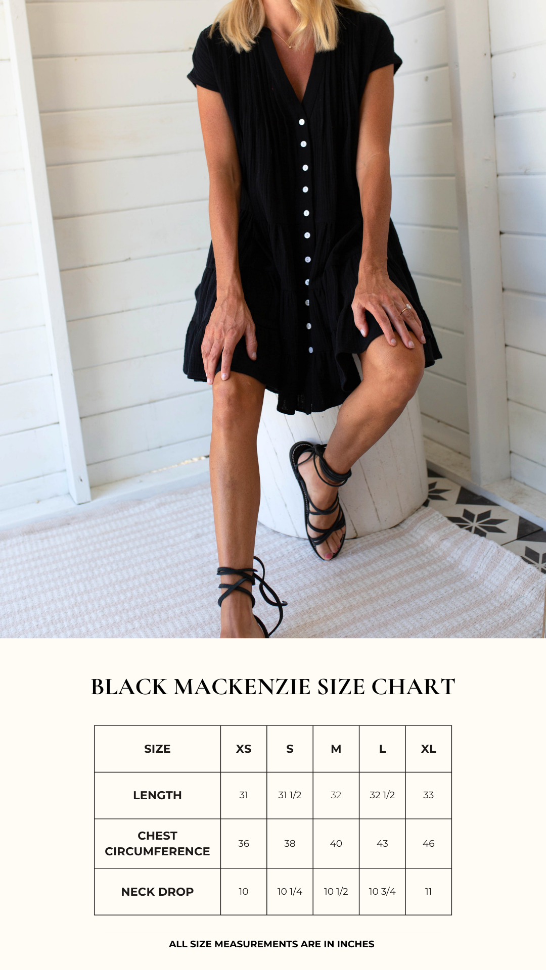 Mackenzie Gauze Coverup - Black