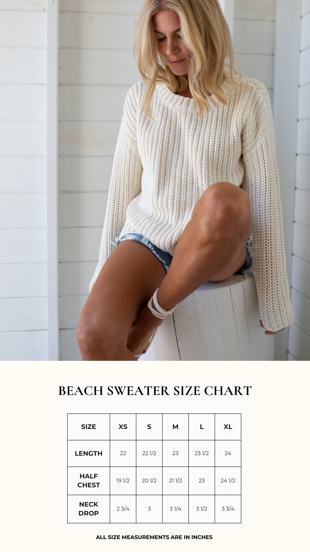 Beach Sweater - Ivory