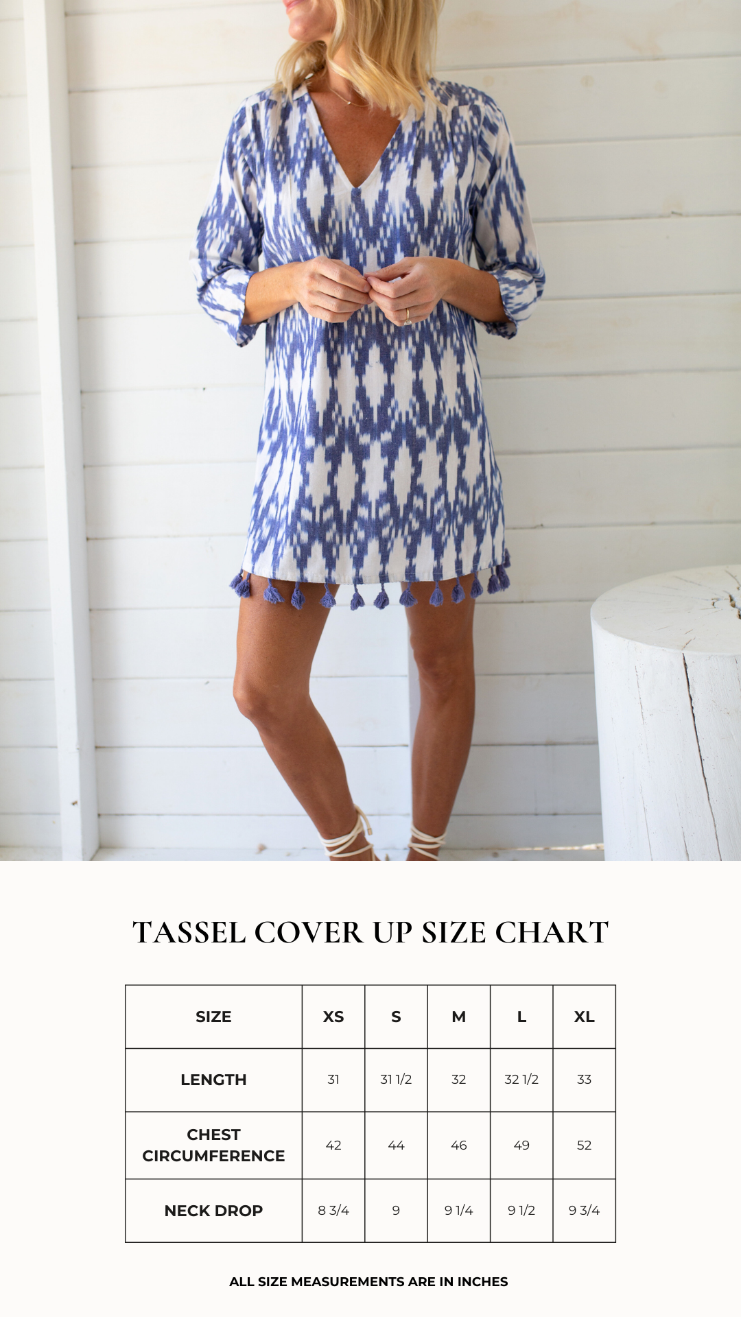 Tassel Cover Up - Ikat