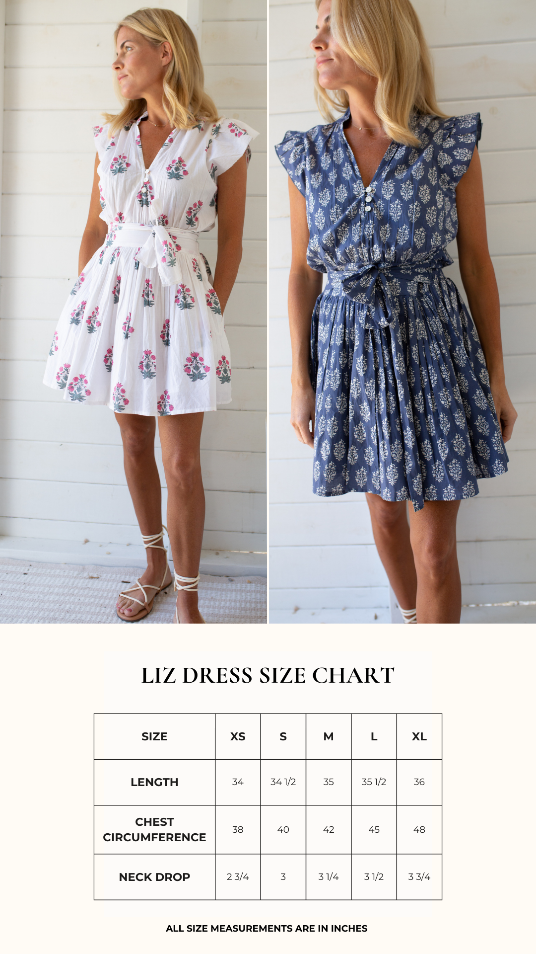 Liz Dress - Beach Rose Floral