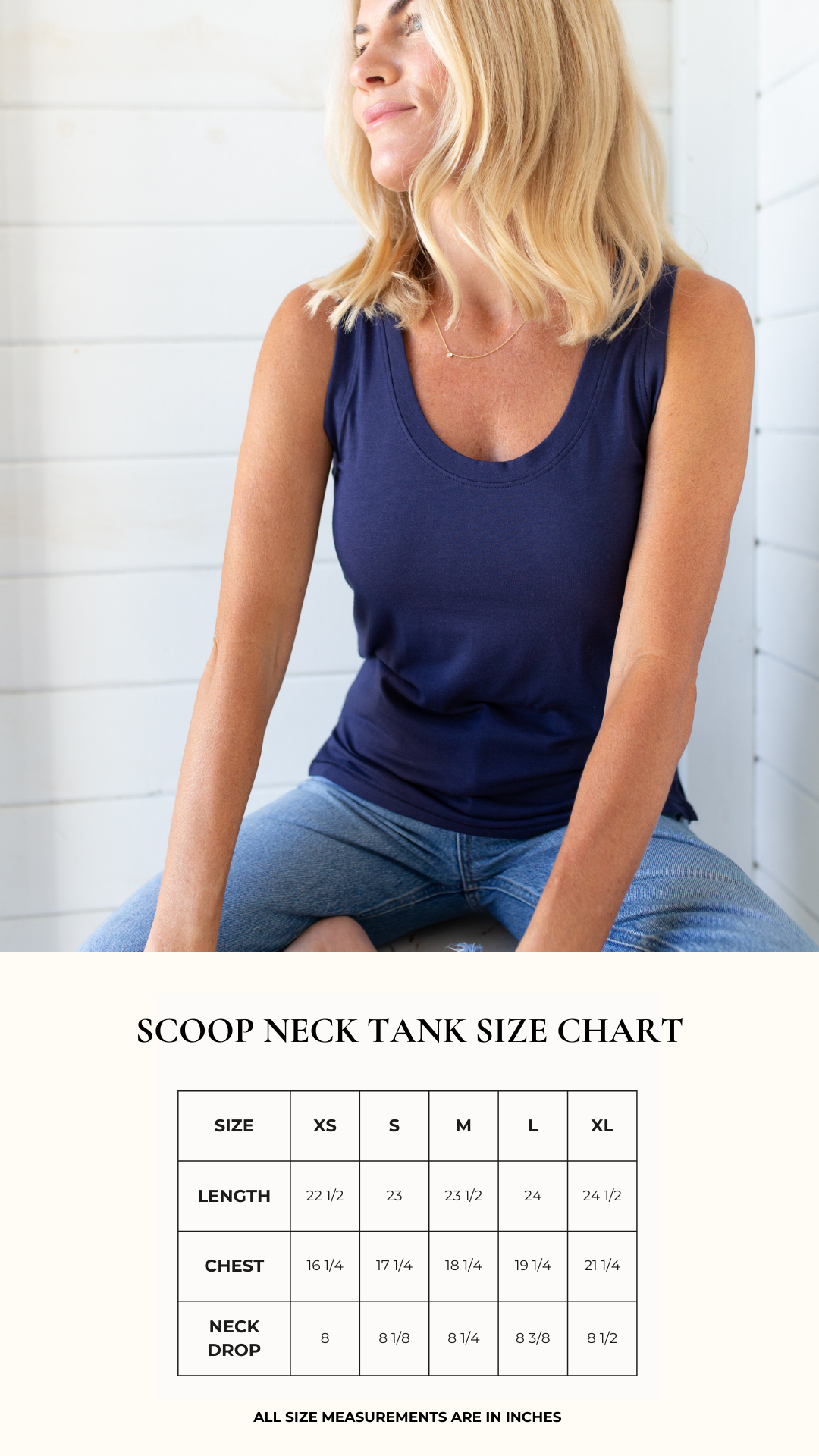 Soft Tee Scoop Tank - Evening Blue