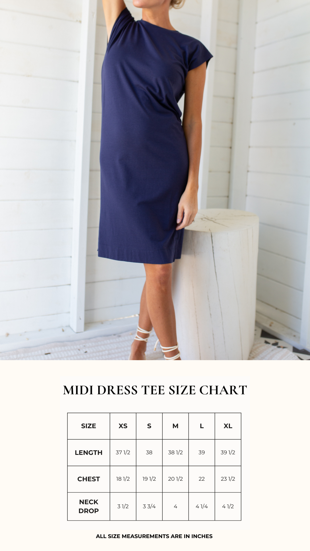 Soft Tee Midi Dress - Evening Blue