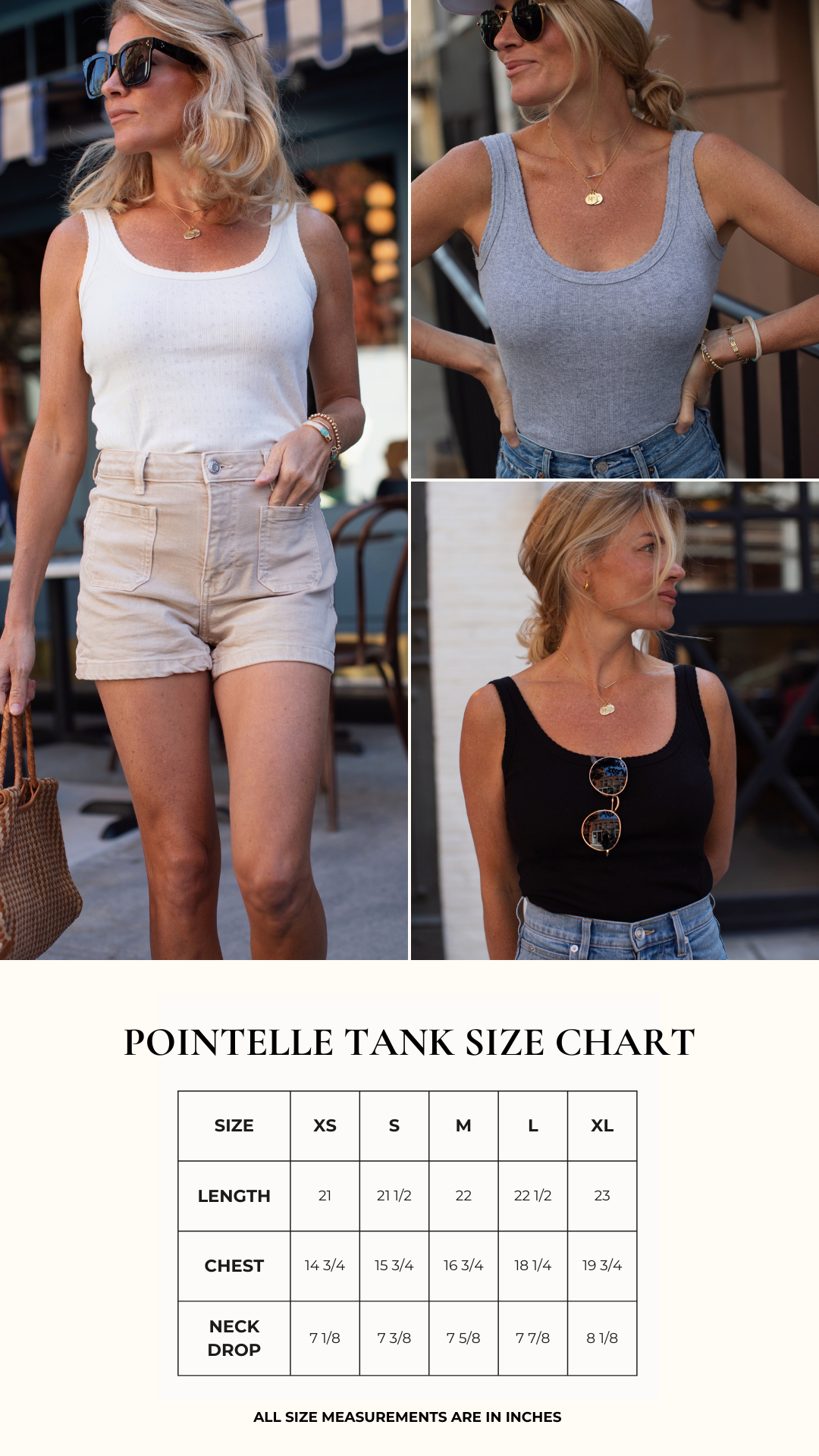 Pointelle Tank - Grey