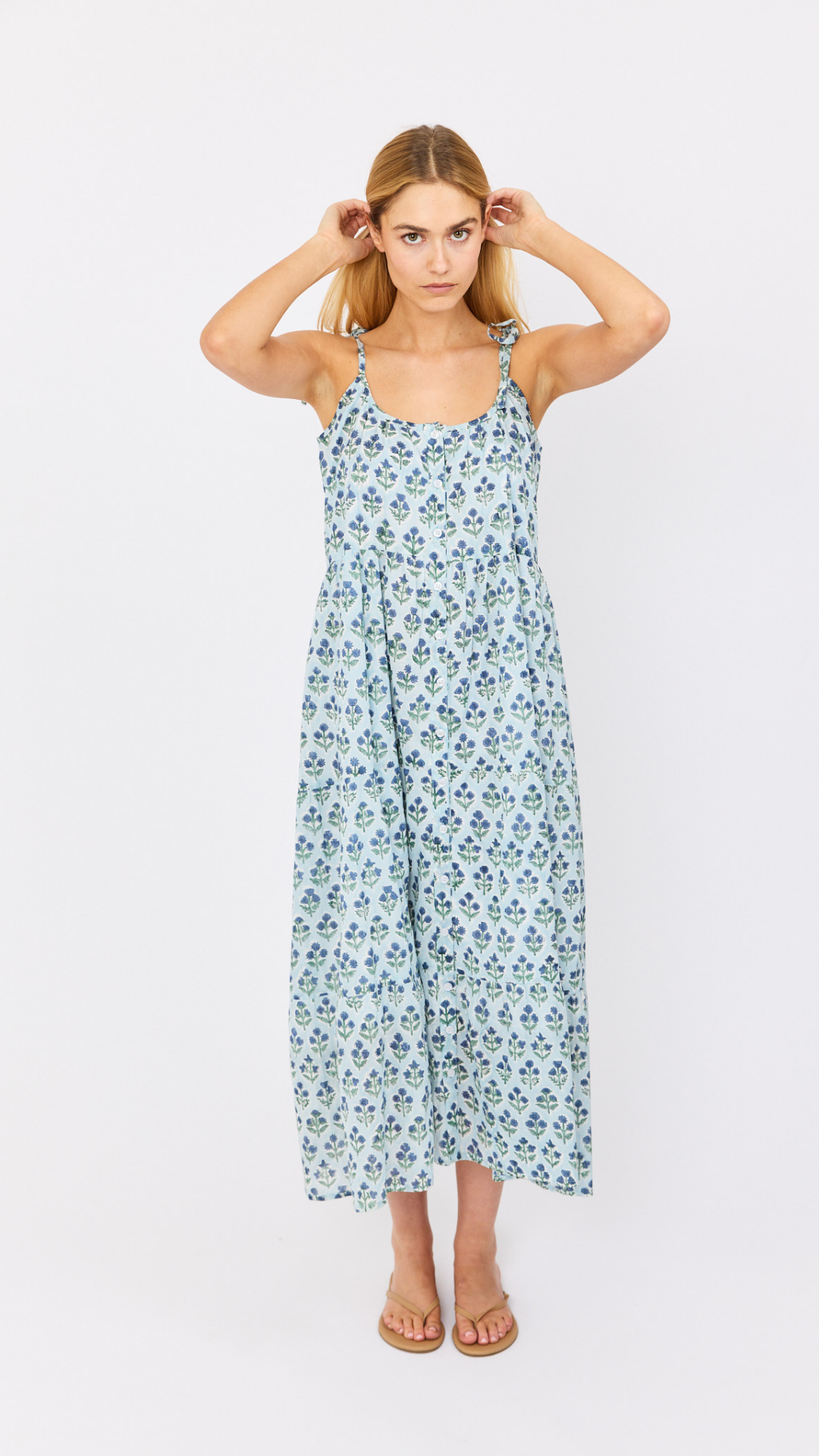 Siesta Dress - Navy Flower