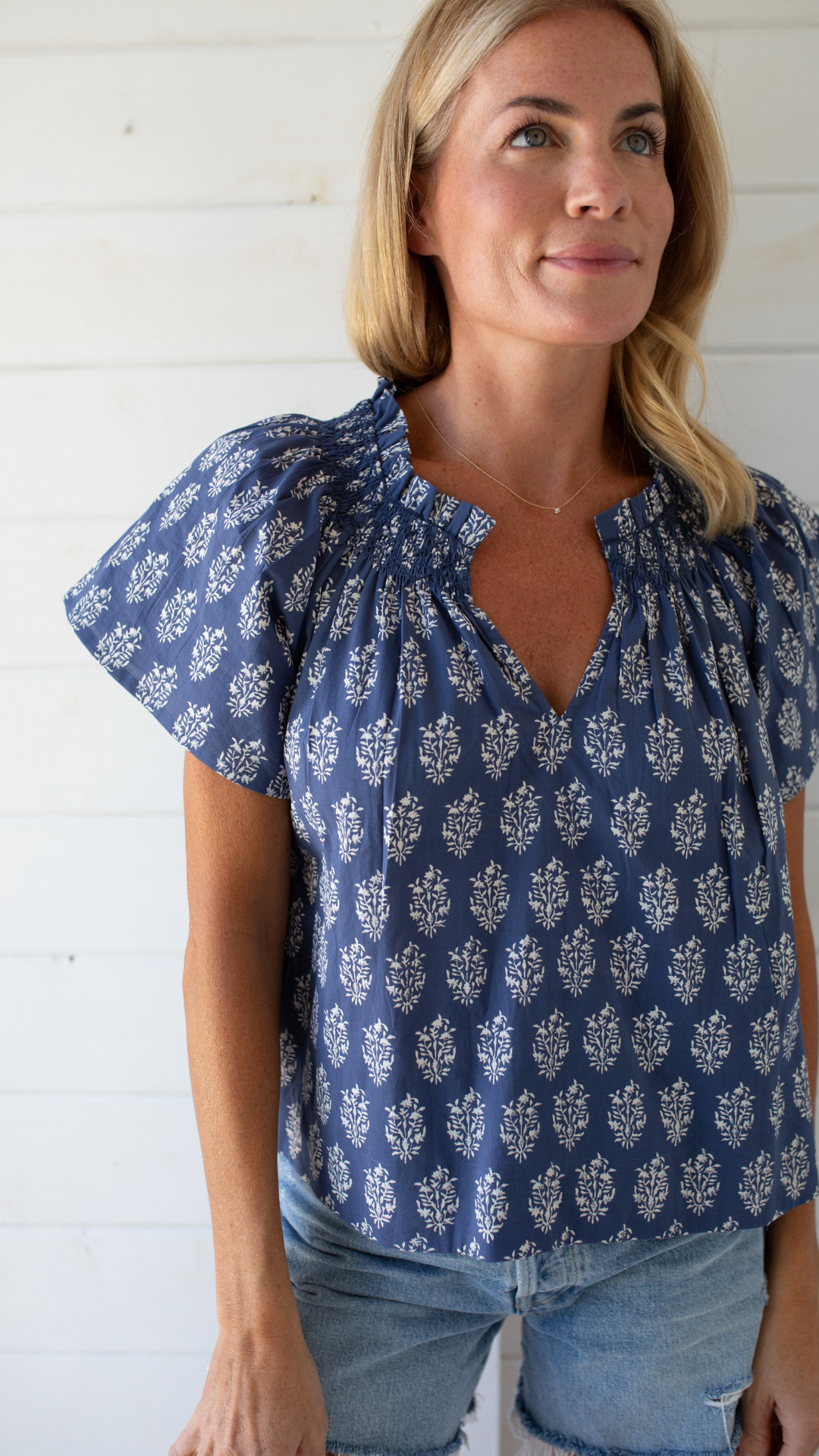 Cecelia Top - Blue Indigo