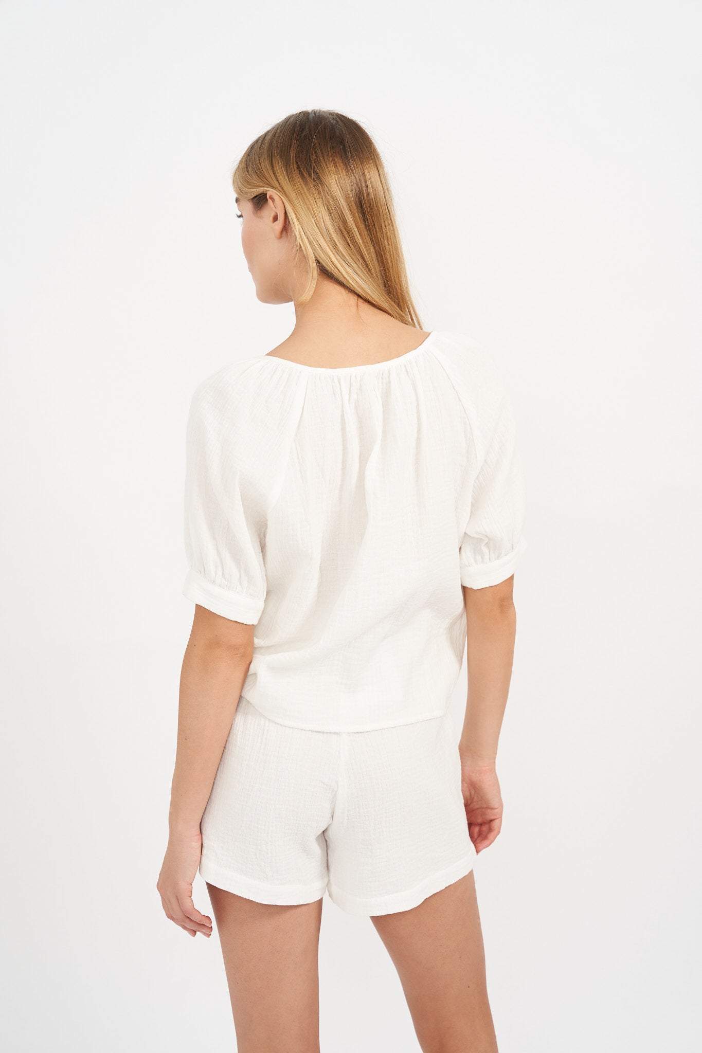 Everly Gauze Top - White