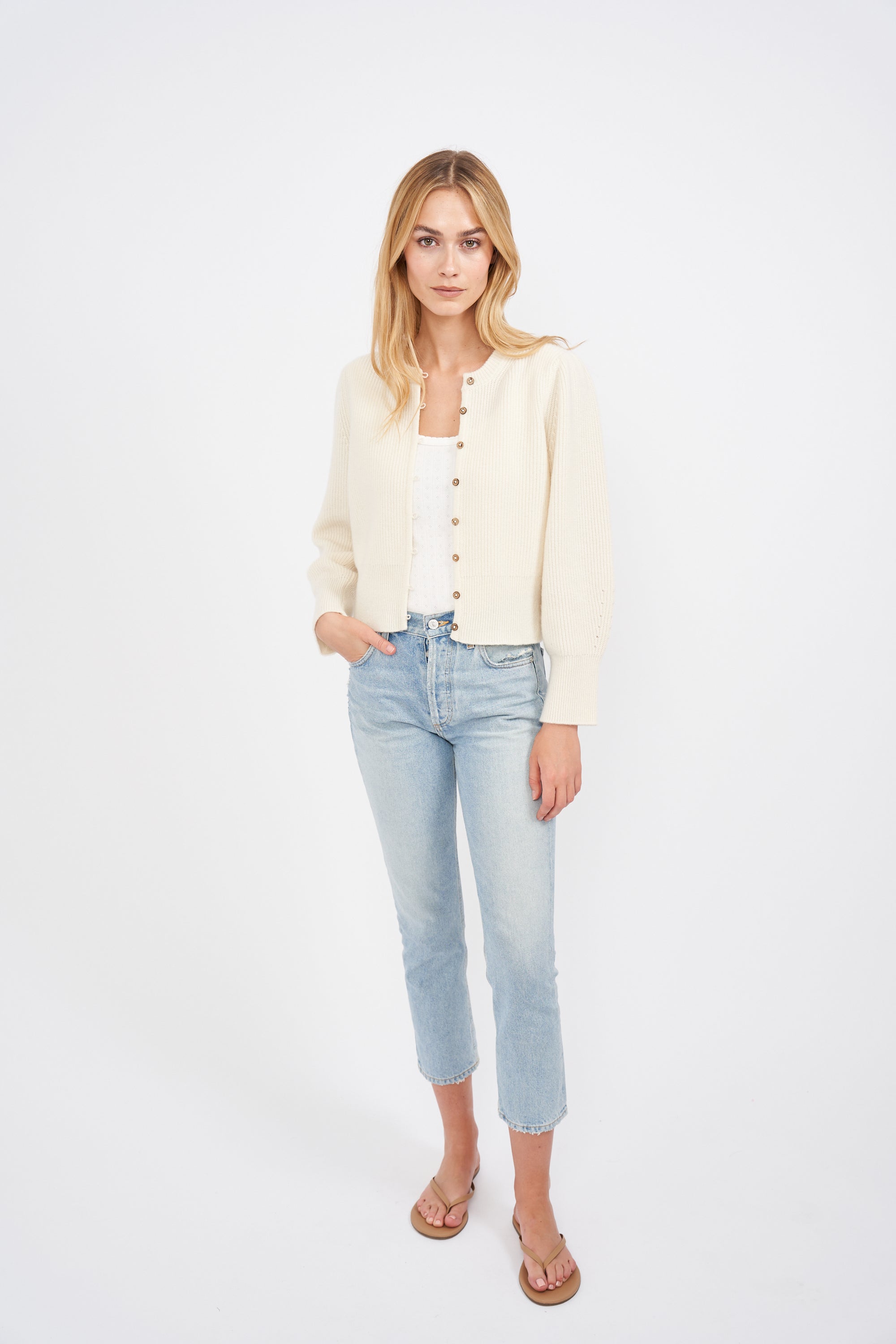 Cashmere Cardigan - Ivory