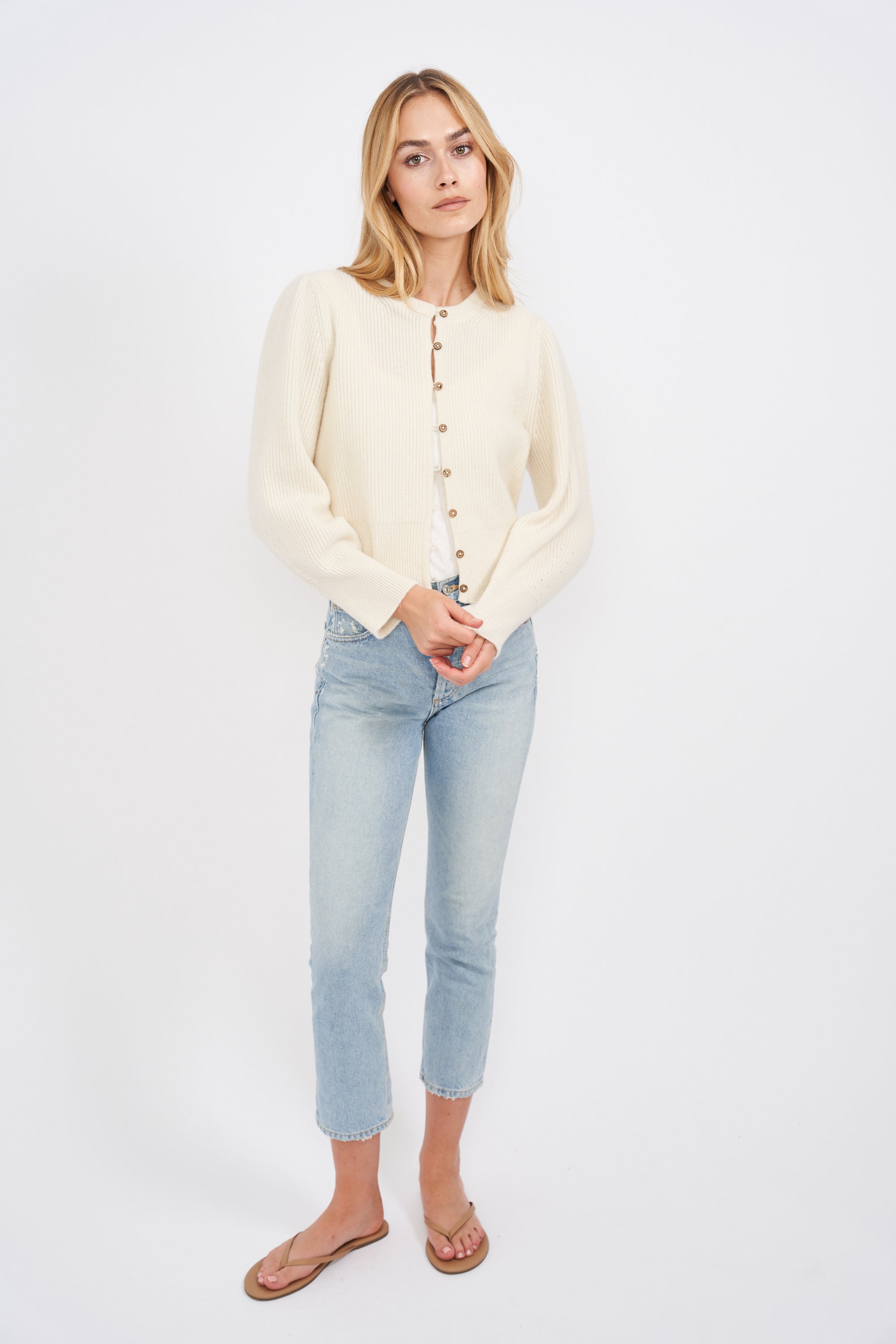 Cashmere Cardigan - Ivory