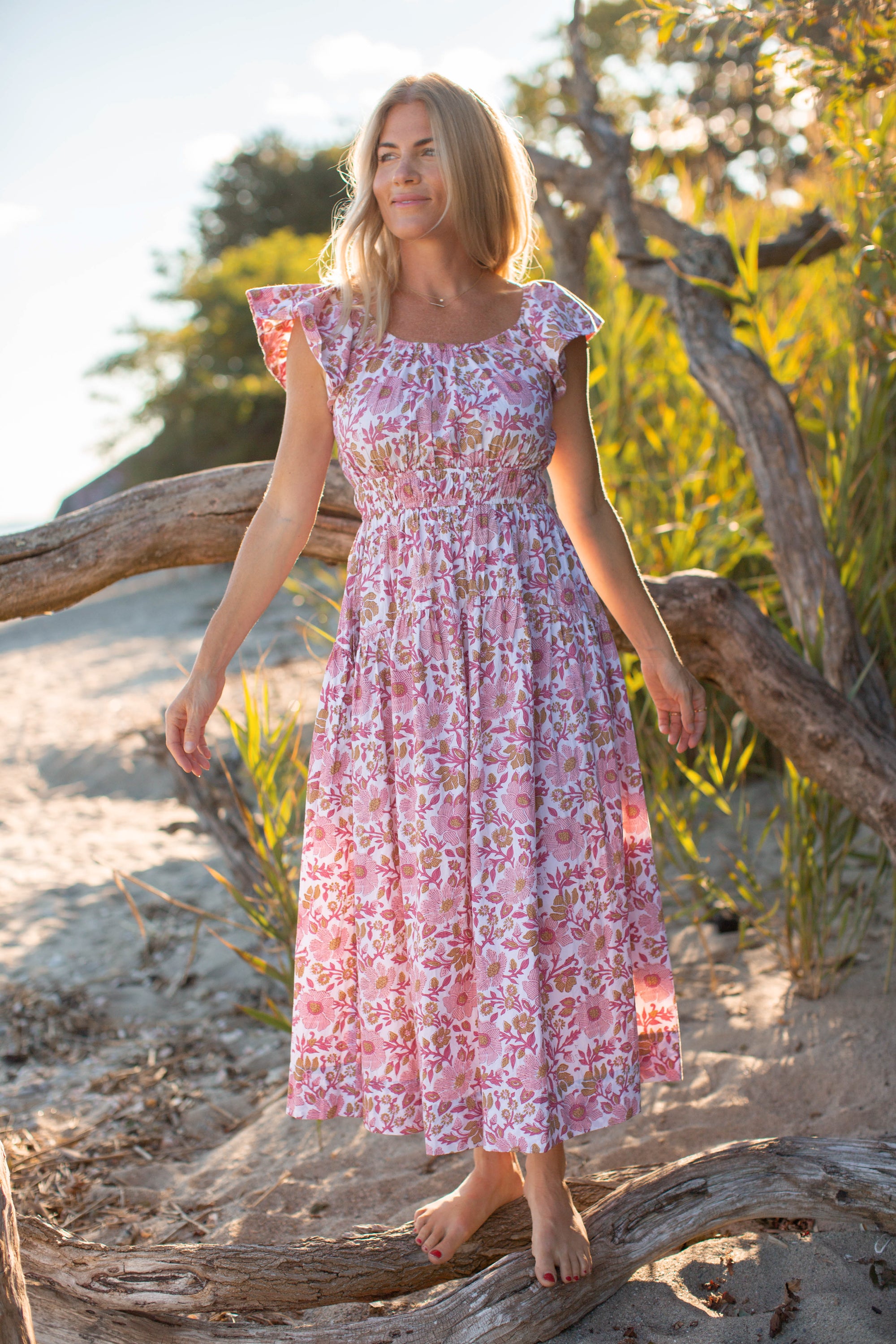 Jane Dress - Shell Orsay Floral