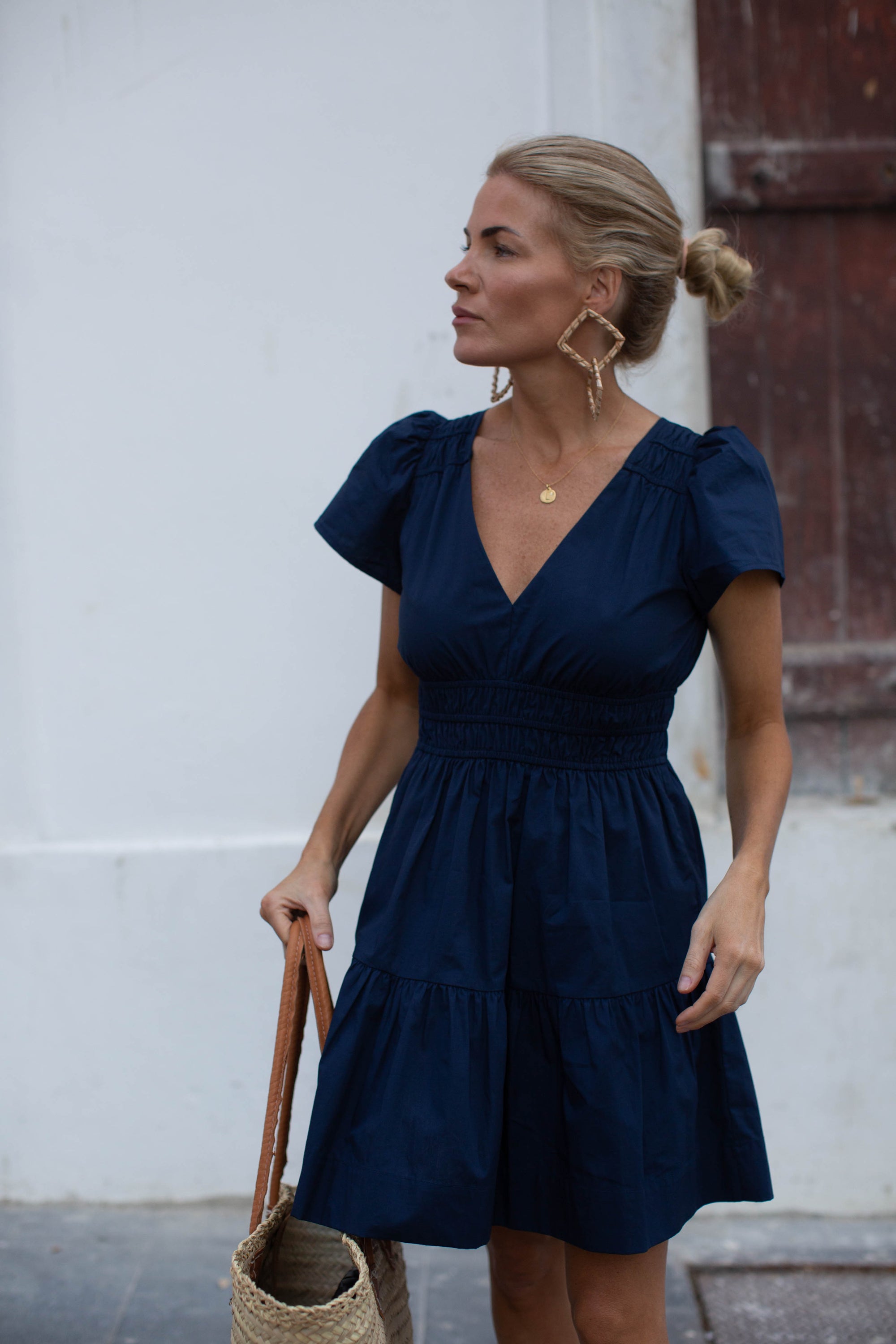 Anna Dress - Navy