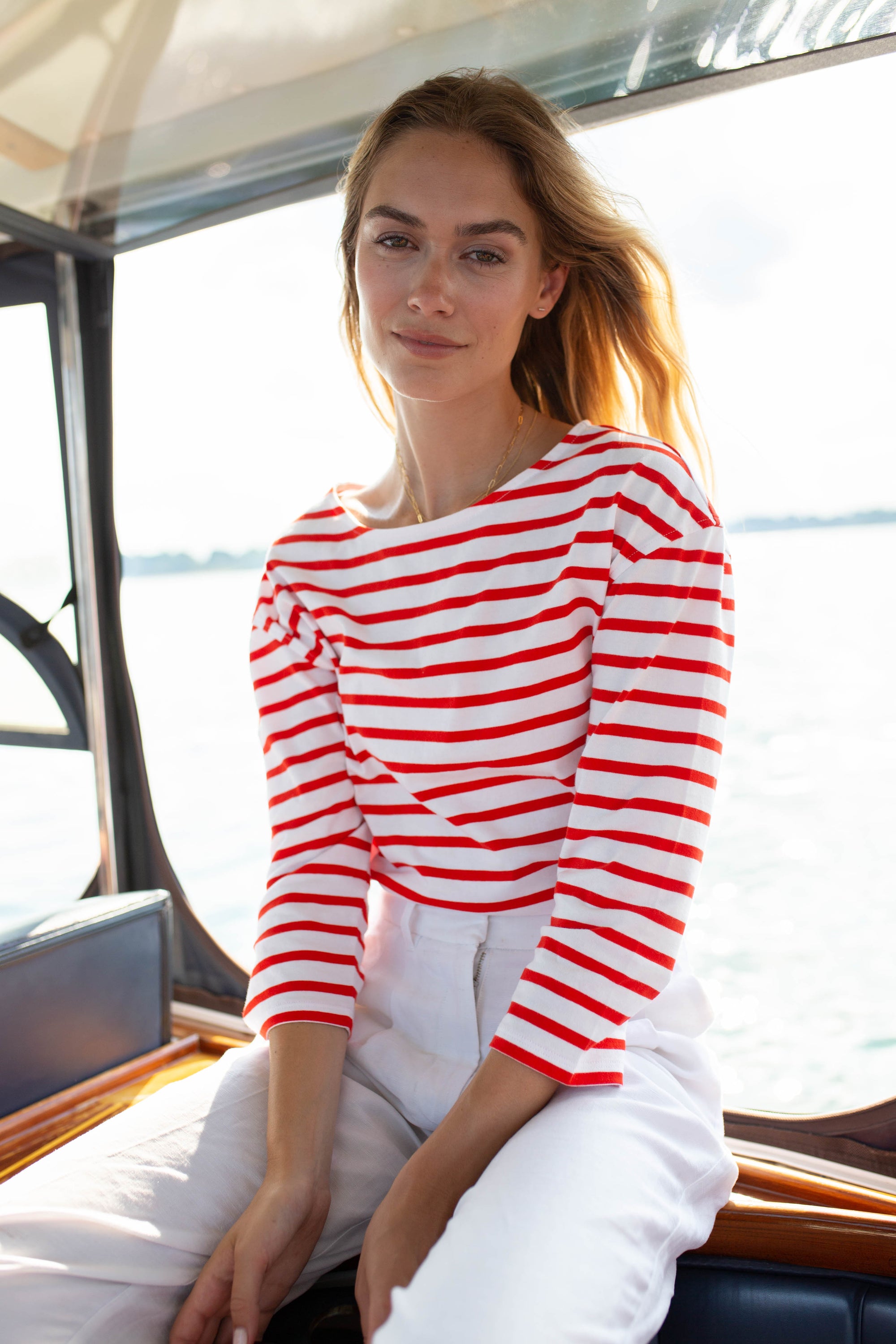 Long Sleeve Mariner - Red/White