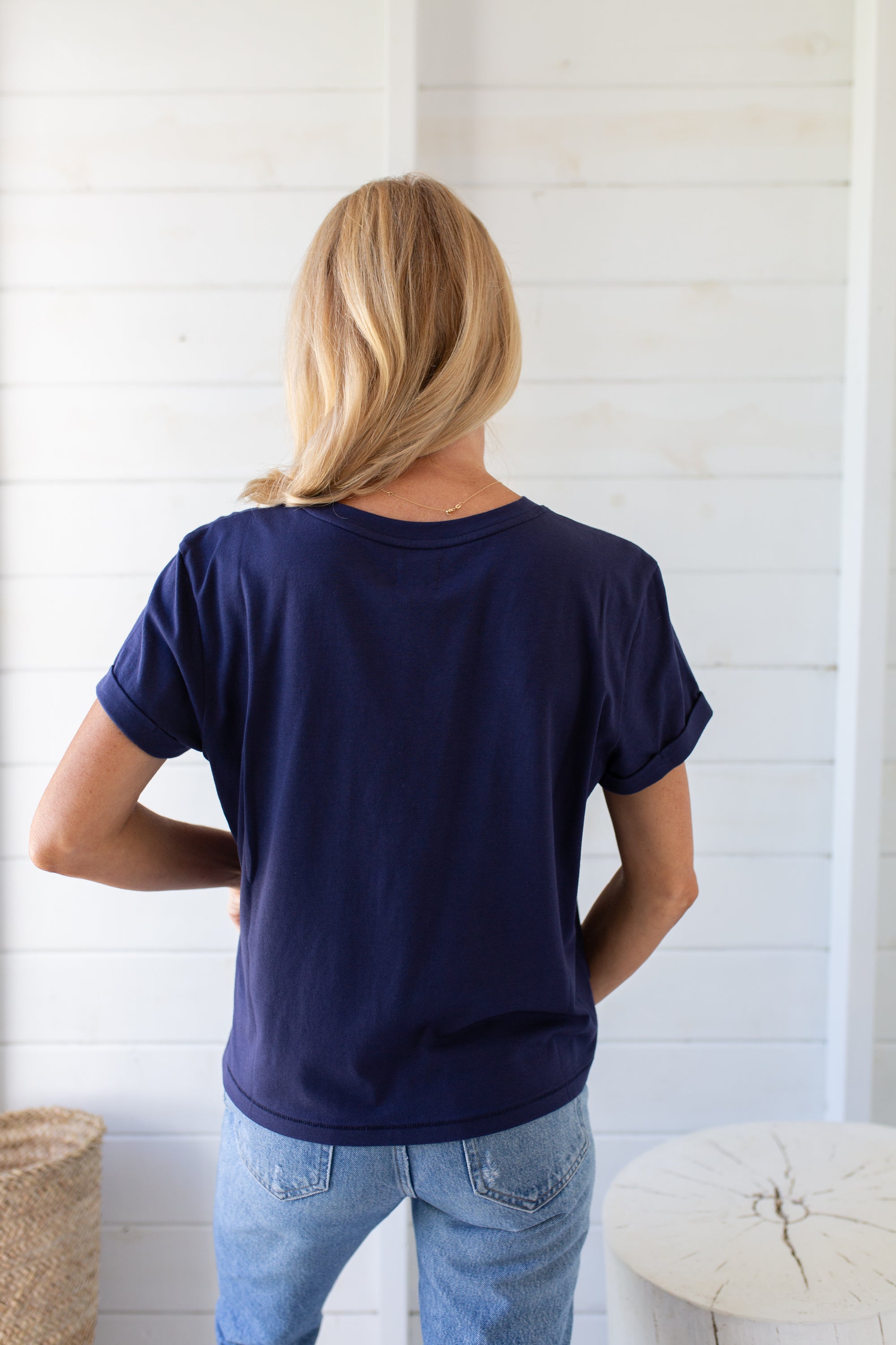 Short Sleeve Roller Crew Tee - Evening Blue